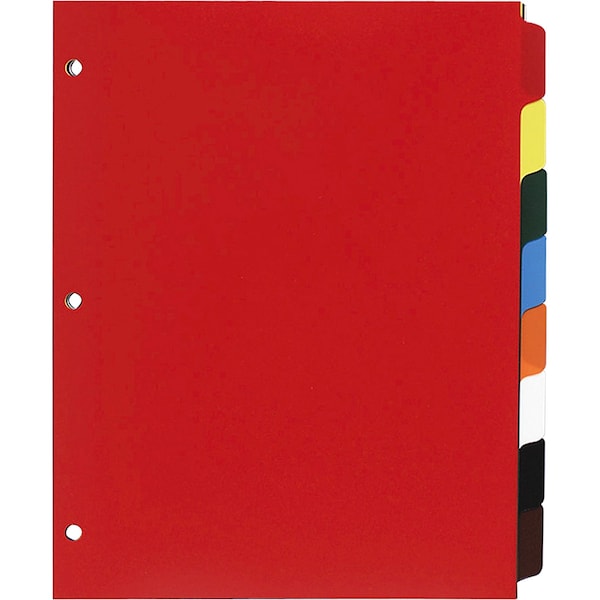 Plain Tab Color Polyethylene Index Dividers, PK8
